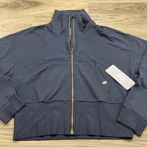 RHONE Ripple Full Zip Jacket Navy Blue Women's Size Medium $118 NWT